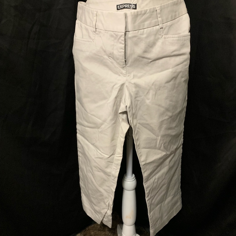 Express Beige 4 Cropped Pants